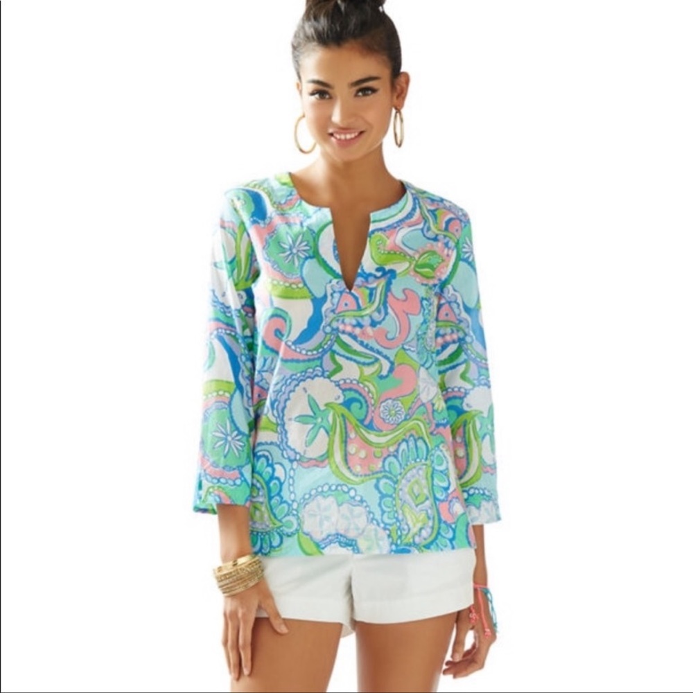 Lilly Pulitzer Anna Island Conch Republic Tunic